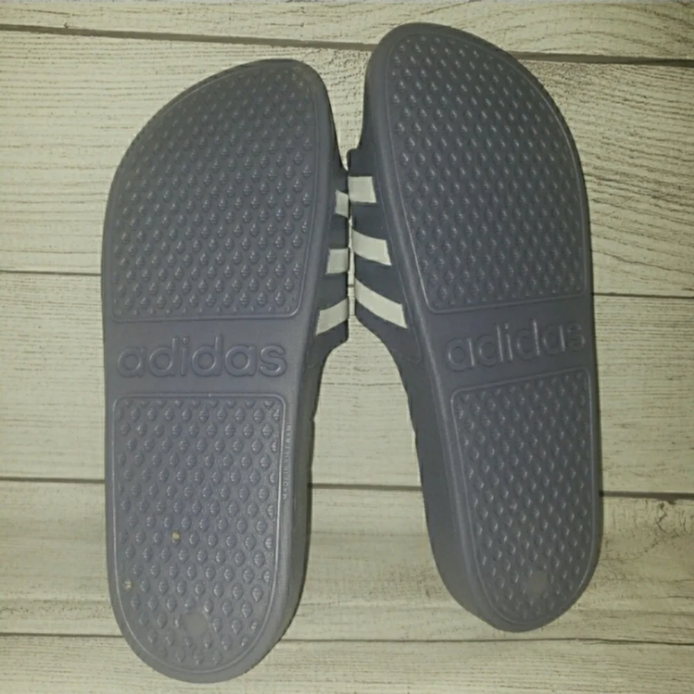 Adidas Adilette Blue White Sliders Men's Sz. 8‎